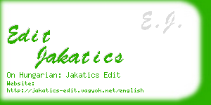 edit jakatics business card